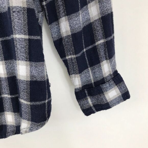 Lucky Brand Button Down Plaid Shirt Women's Large Long Sleeve Pockets Tie Back - Picture 5 of 11